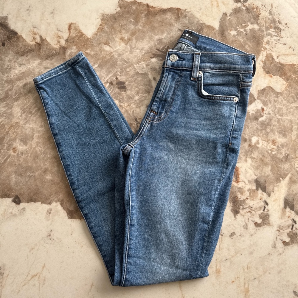 7 For All Mankind Women's Skinny Jeans - Medium Blue Wash